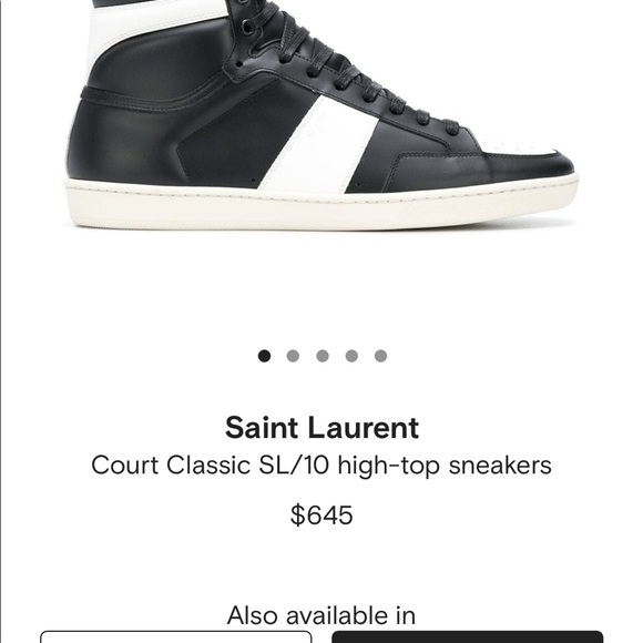 Gently used saint laurent sneakers .size 43 1/2 - Picture 7 of 8